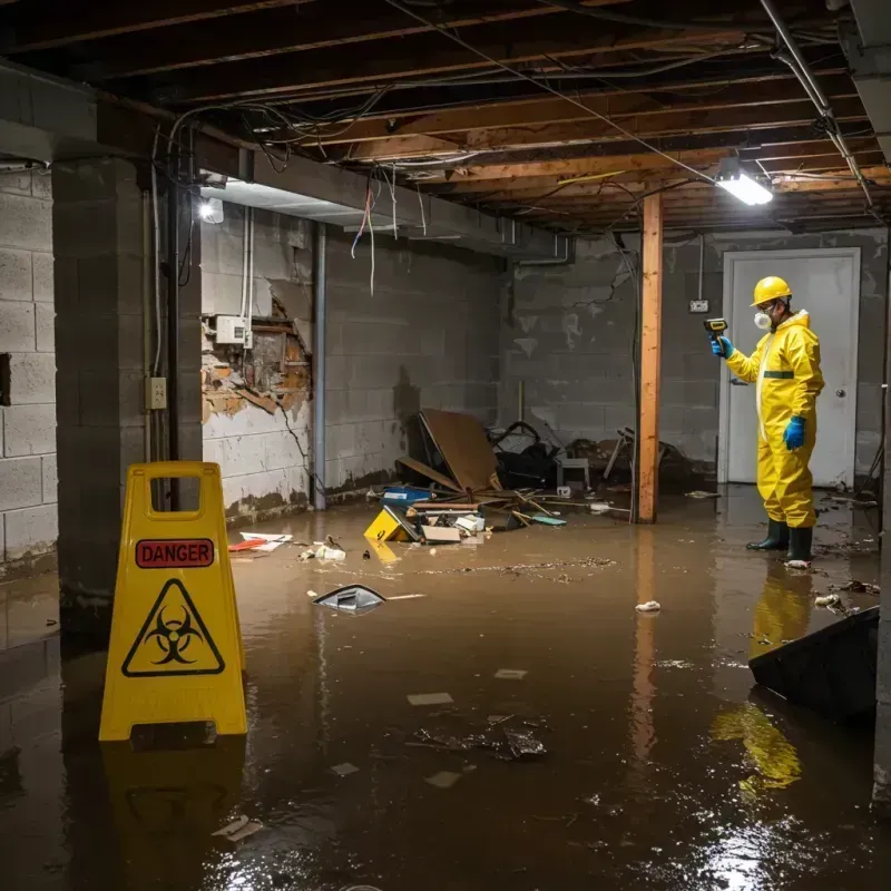 Flooded Basement Electrical Hazard in Olton, TX Property